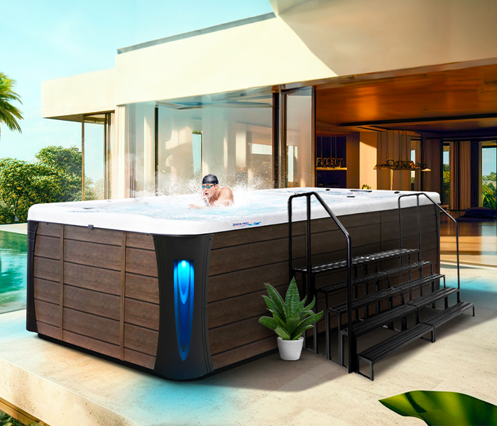 Calspas hot tub being used in a family setting - George Morlan